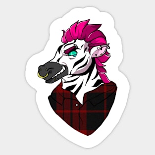 Punk Zebra Sticker